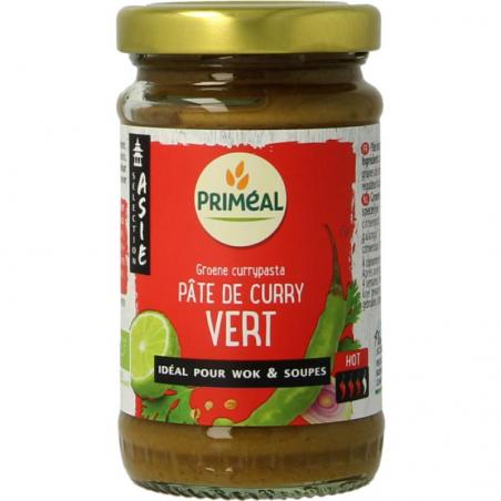 Groene curry pasta bio