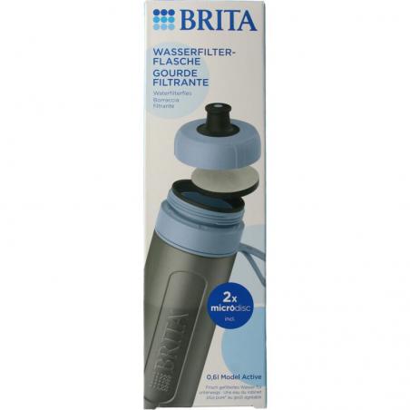 Waterfles active donkerblauw