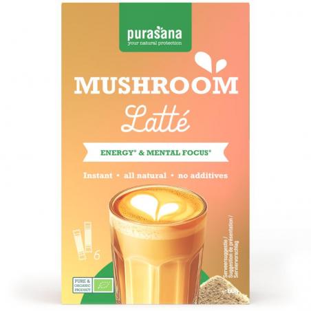 Instant mushroom latte 6x10g bio
