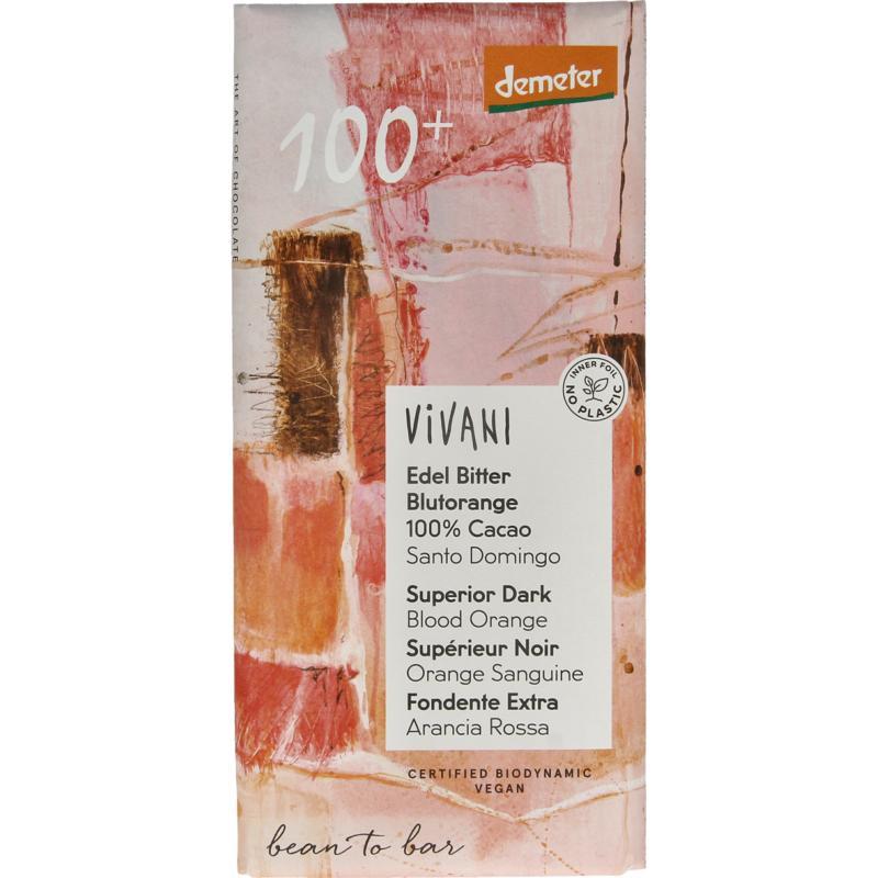 Chocolade Demeter puur 100% bloedsinaasappel bio