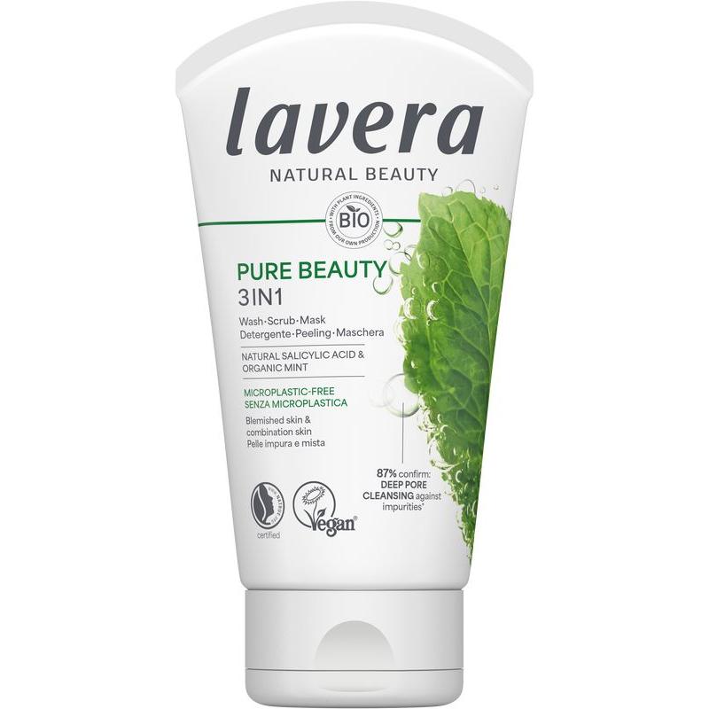 Lavera Pure beauty 3-in-1 wash scrub mask Lavera Pure beauty 3-in-1 wash scrub mask