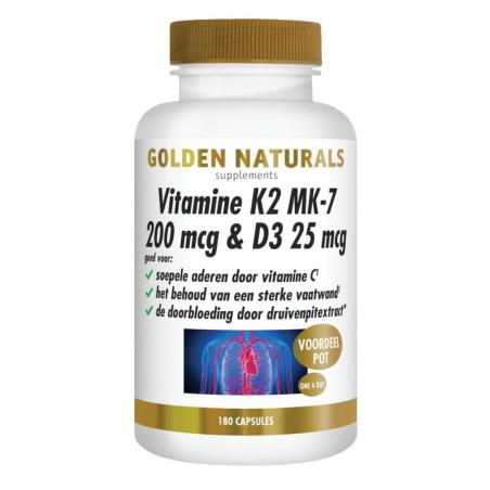Vitamine K2 MK-7 200mcg & D3 25mcg