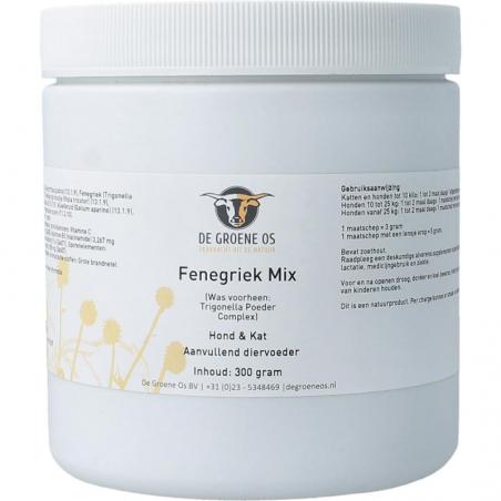 Groene Os fenegriek mix hond/kat