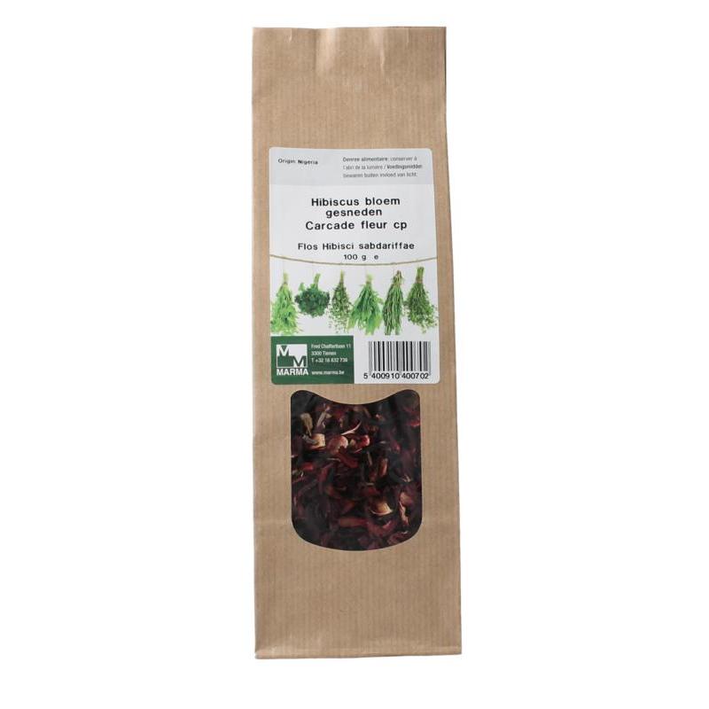 Marma hibiscus bloem gesneden