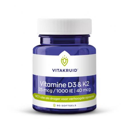 Vitakruid Vitamine D2 & K2 in MCT olie