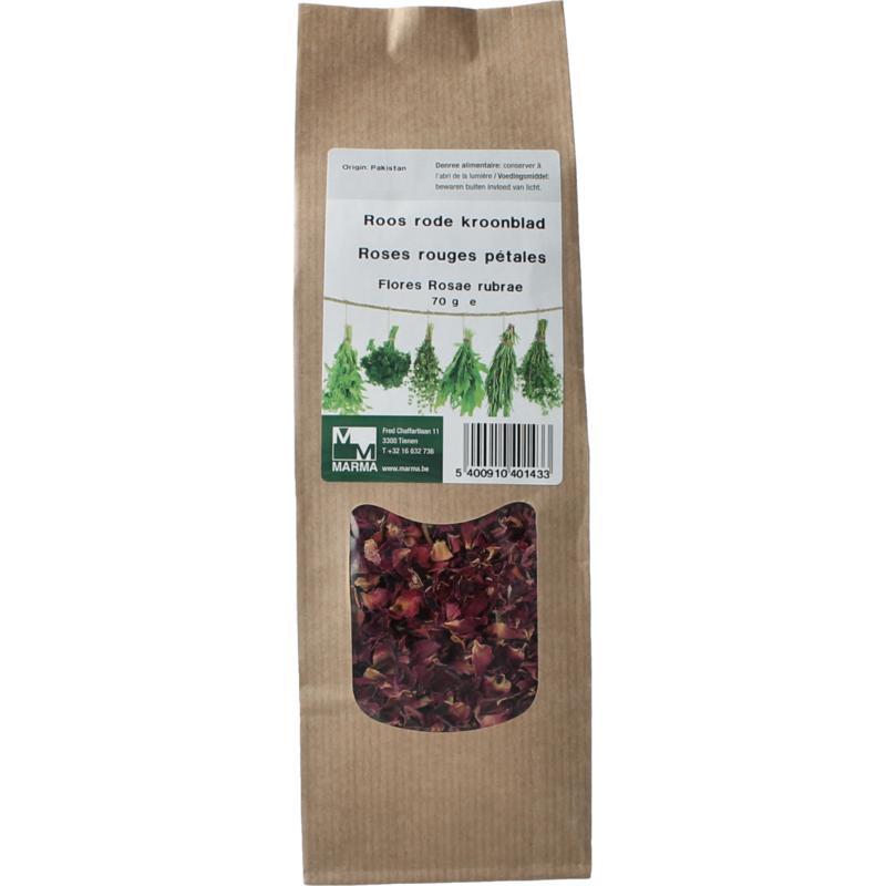 Marma roos rode kroonblad