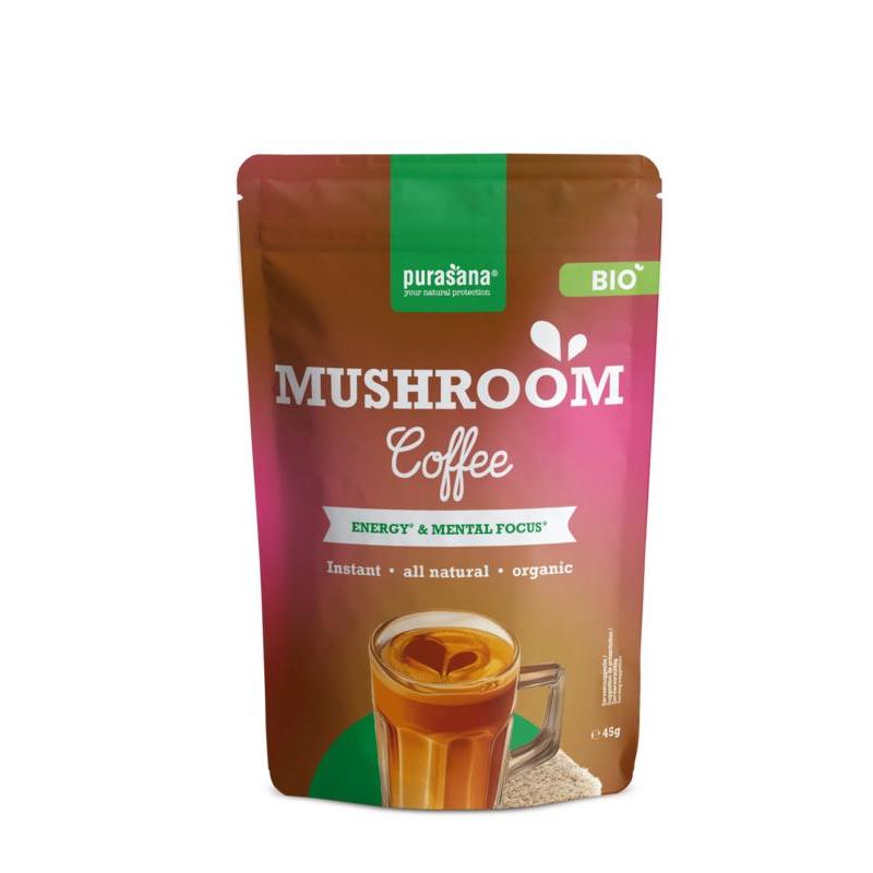 Purasana hot drinks mushroom coffee bio