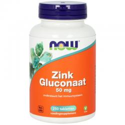 NOW zink glucoraat 50 mg