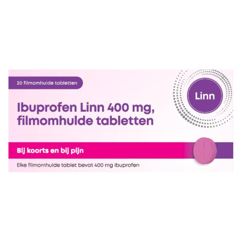 Ibuprofen 400mg roze tablet