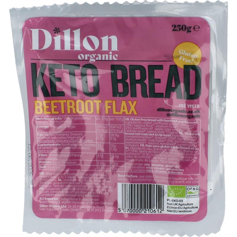 Keto brood beetroot flax seeds bio demeter