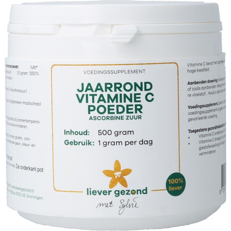 Vitamine C poeder zuur jaarrond