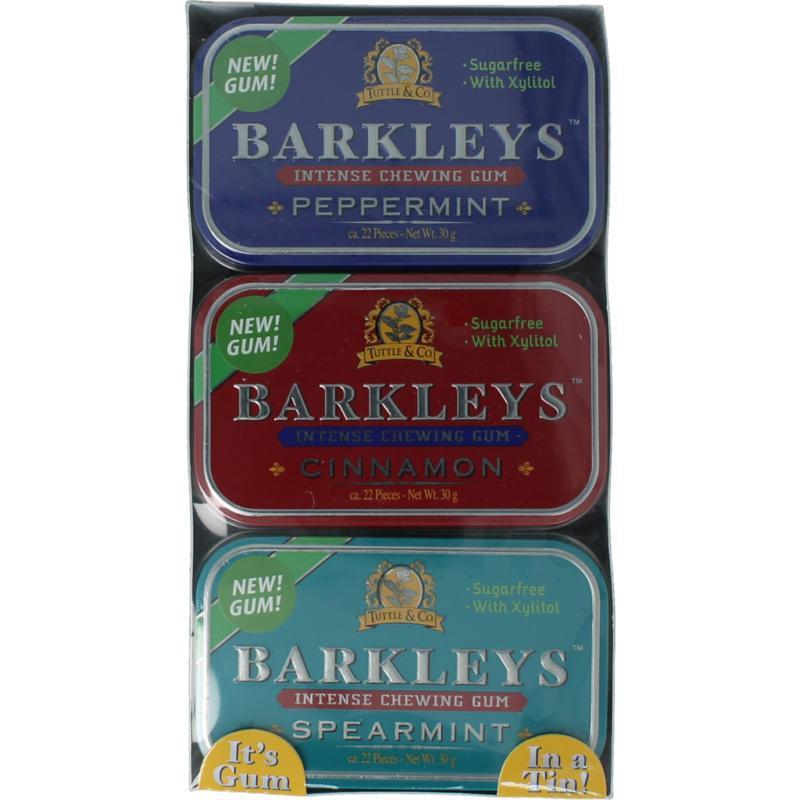 Barkleys chewing gum assorti 9x30 gram