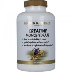 Golden Naturals creatine monohydraat 180 caps