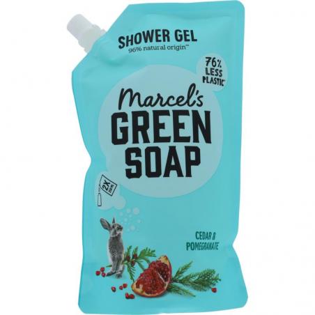 Marcel's Green Soap shower gel cedar & pomegr nav
