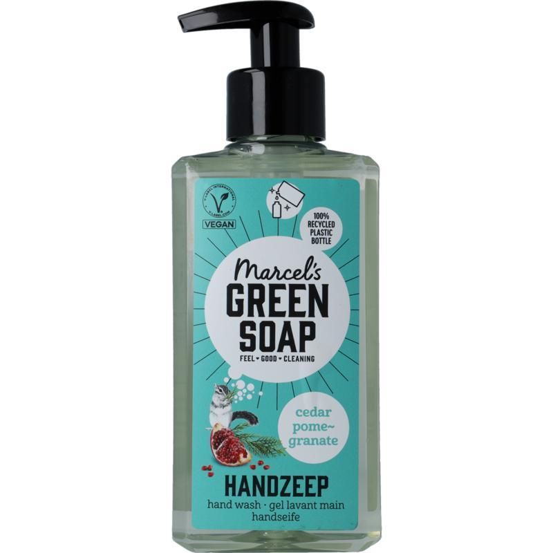 Marcel's Green Soap handzeep cedar & pomegranate