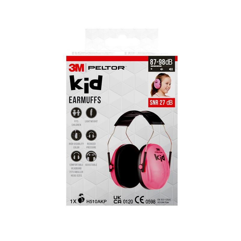 3M gehoorkap v kinderen neon pink
