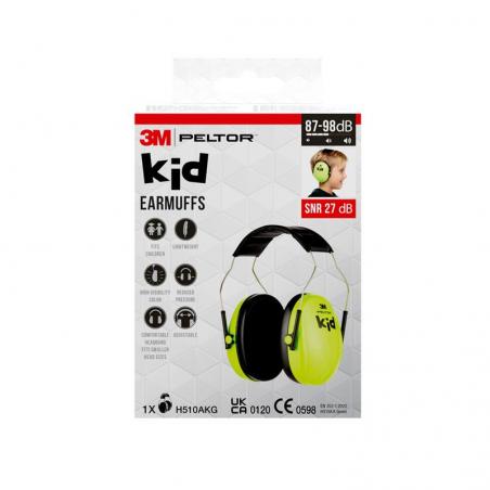 3M gehoorkap v kinderen neon gr
