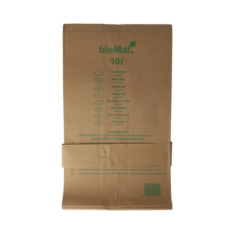 Biomat Wastebag compostable papier 10 liter