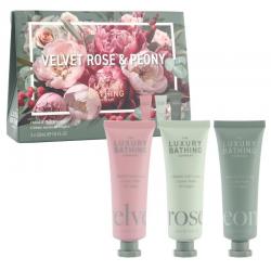 The Luxury Bathing Co Velvet Rose & Peony - Tranquil Trio
