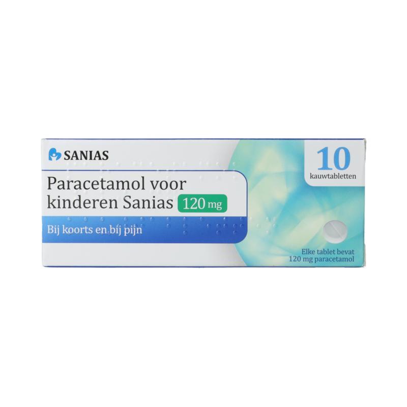 Sanias PARACETAMOL SANIAS VOOR KIND KAUWTABLET 120 MG