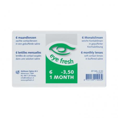 Eyefresh Eye Fresh maandlenzen 6-pack -3.50