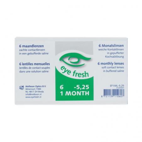 Eyefresh Eye Fresh maandlenzen 6-pack -5.25