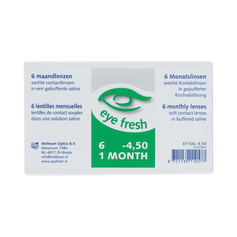 Eyefresh Eye Fresh maandlenzen 6-pack -4.50