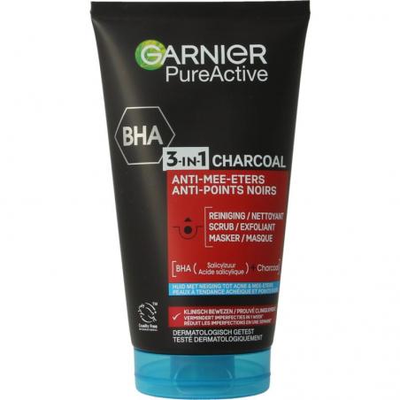 SkinActive pure active 3-in-1 charcoal reiniging