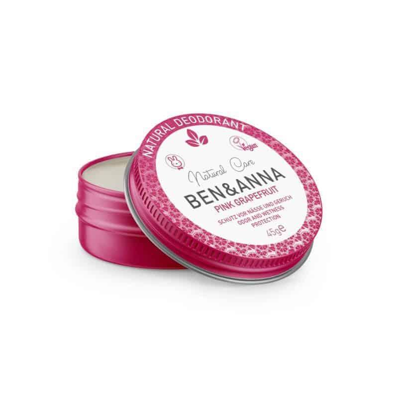 Natural deodorant creme pink grapefruit blikje