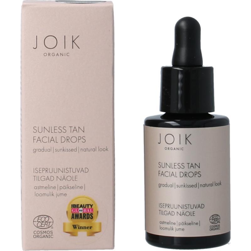 Sunless tan facial drops