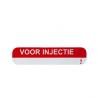 Sticker voor injectie rood