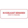 Strooketiket koelkast bew niet vriesvak 30 x 7mm