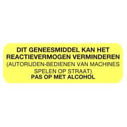 Strooketiket reactievermogen geel 30 x 10mm
