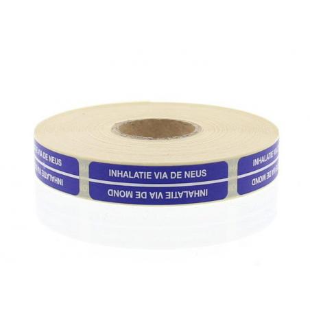 Strooketiket inhalatie via mond/neus 44 x 11mm