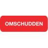 Strooketiket omschudden rood 30 x 7mm
