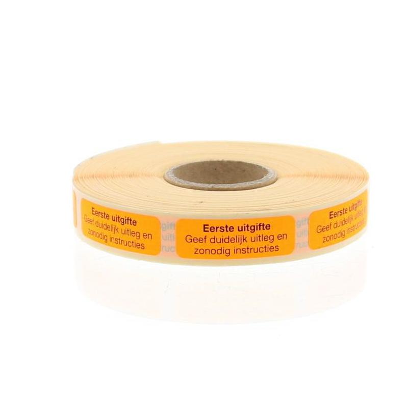 Strooketiket eerste uitgifte 30 x 10mm