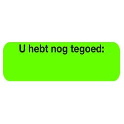 Strooketiket u hebt nog tegoed 30 x 10mm