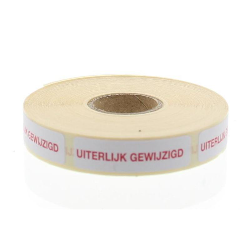 Strooketiket uiterlijk gewijzigd 44 x 11mm