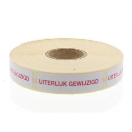 Strooketiket uiterlijk gewijzigd 44 x 11mm